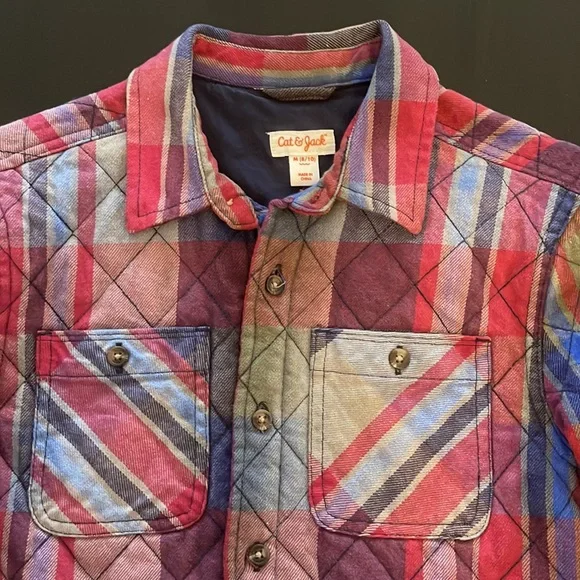 Sold Boys Cat and Jack  plaid jacket. Size Medium - Picture 2 of 4